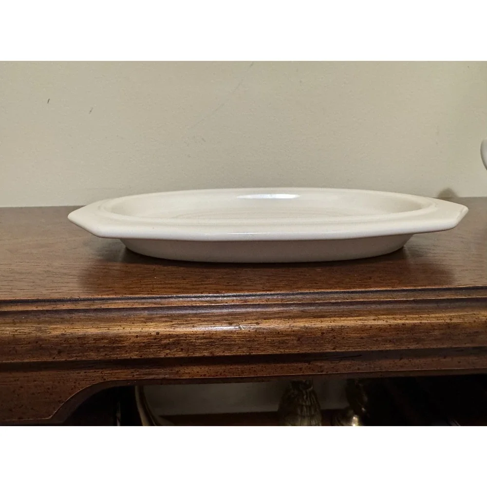 Vtg Pfaltzgraff Heritage White Stoneware Gravy Boat w/Underplate USA MINT